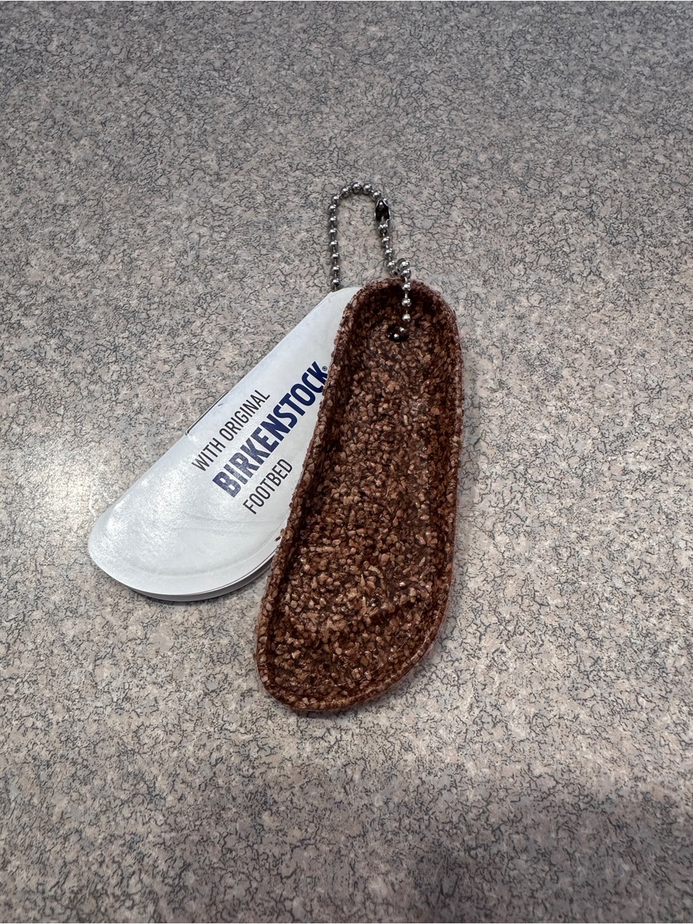 NEW Birkenstock sandal footbed real cork key chain